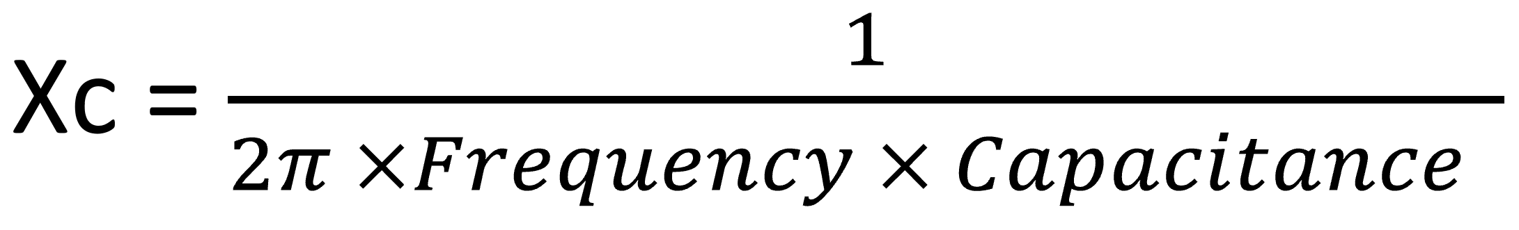 capacitive reactance formula