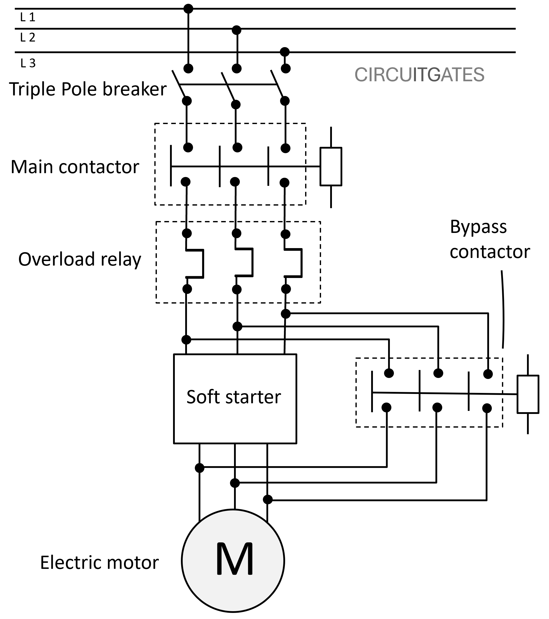 soft starter power circuit